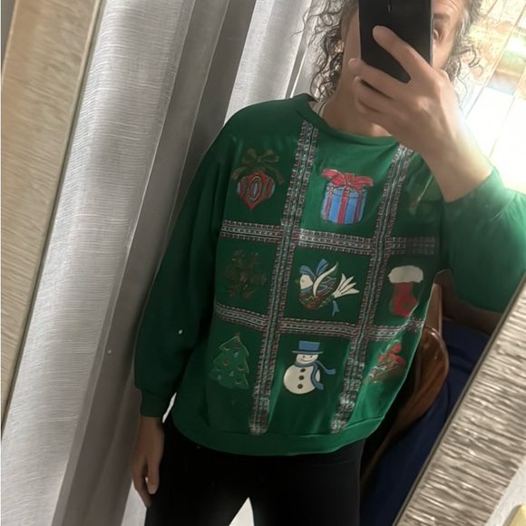 ☃️Haband for Her brand Vintage Ugly Christmas Sweatshirt 🎄EUC - Picture 16 of 17
